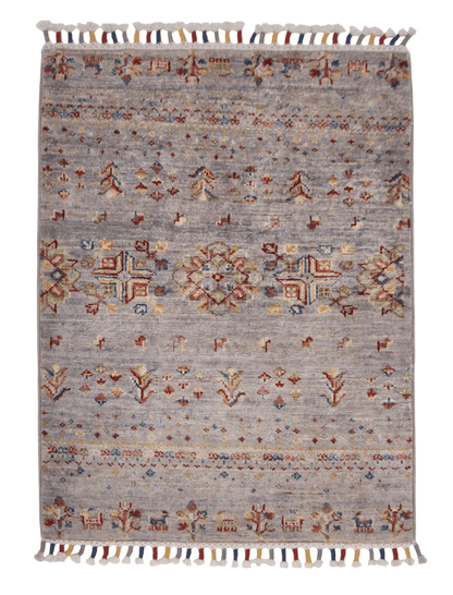 Afghan Gabbeh (2'00"x2'07") light gray