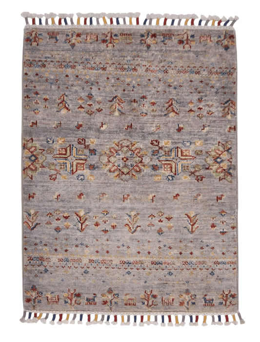 Afghan Gabbeh (2'00"x2'07") light gray