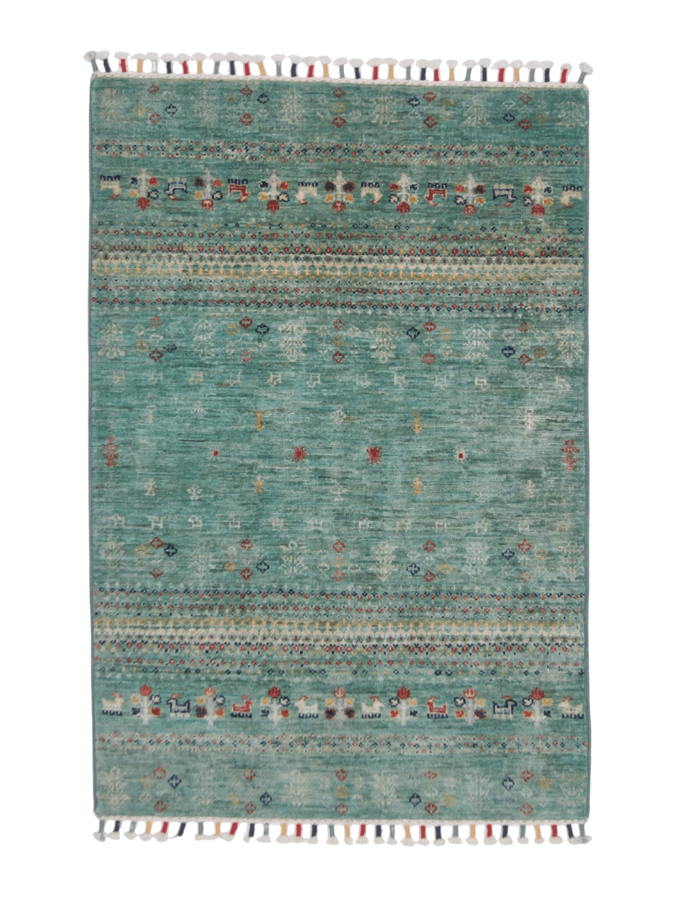 Afghan Gabbeh (2'07"x3'10") light green