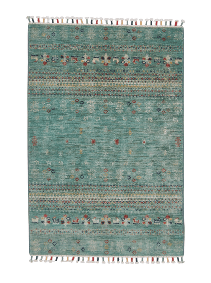 Afghan Gabbeh (2'07"x3'10") light green