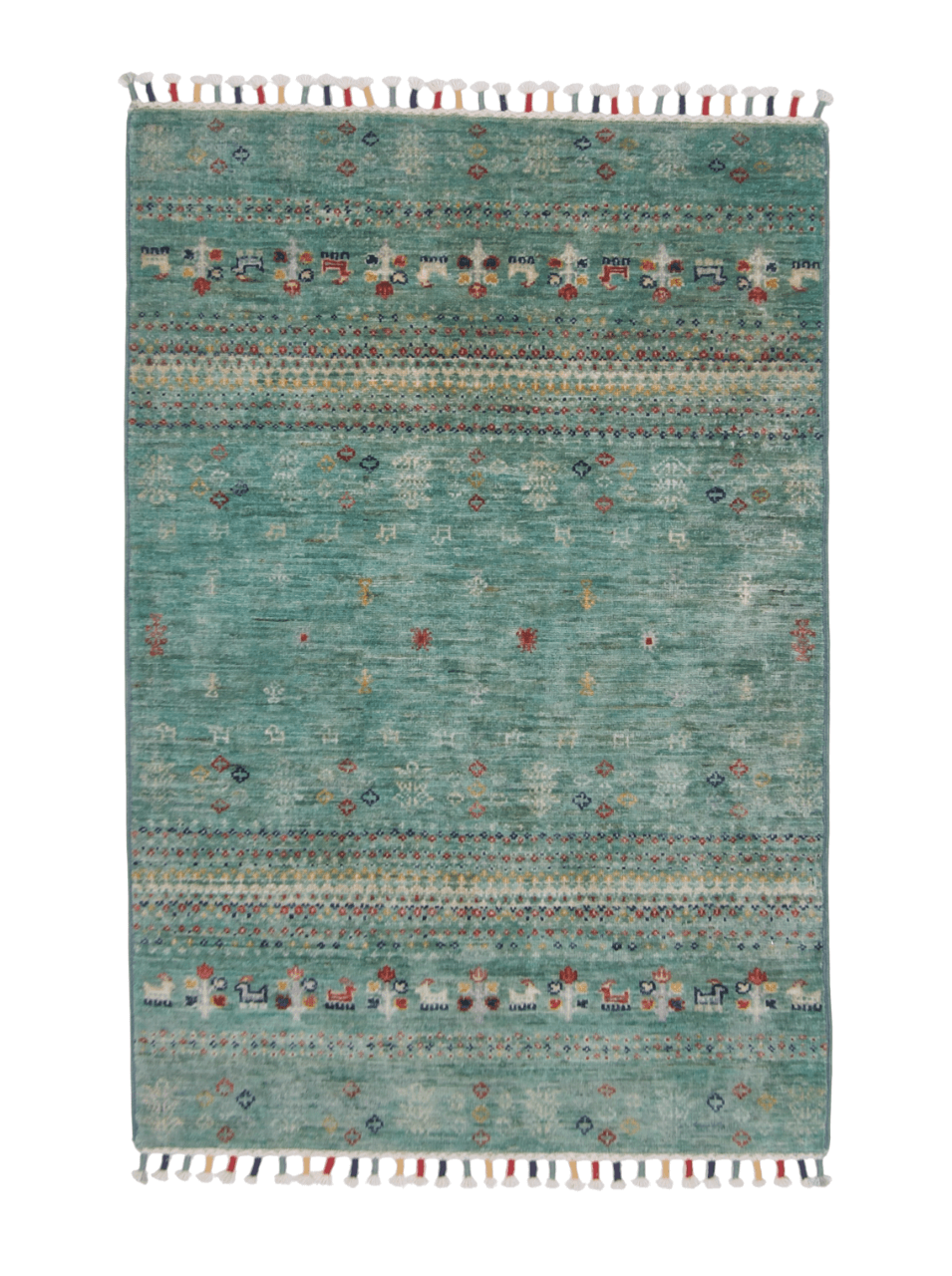 Afghan Gabbeh (2'07"x3'10") light green
