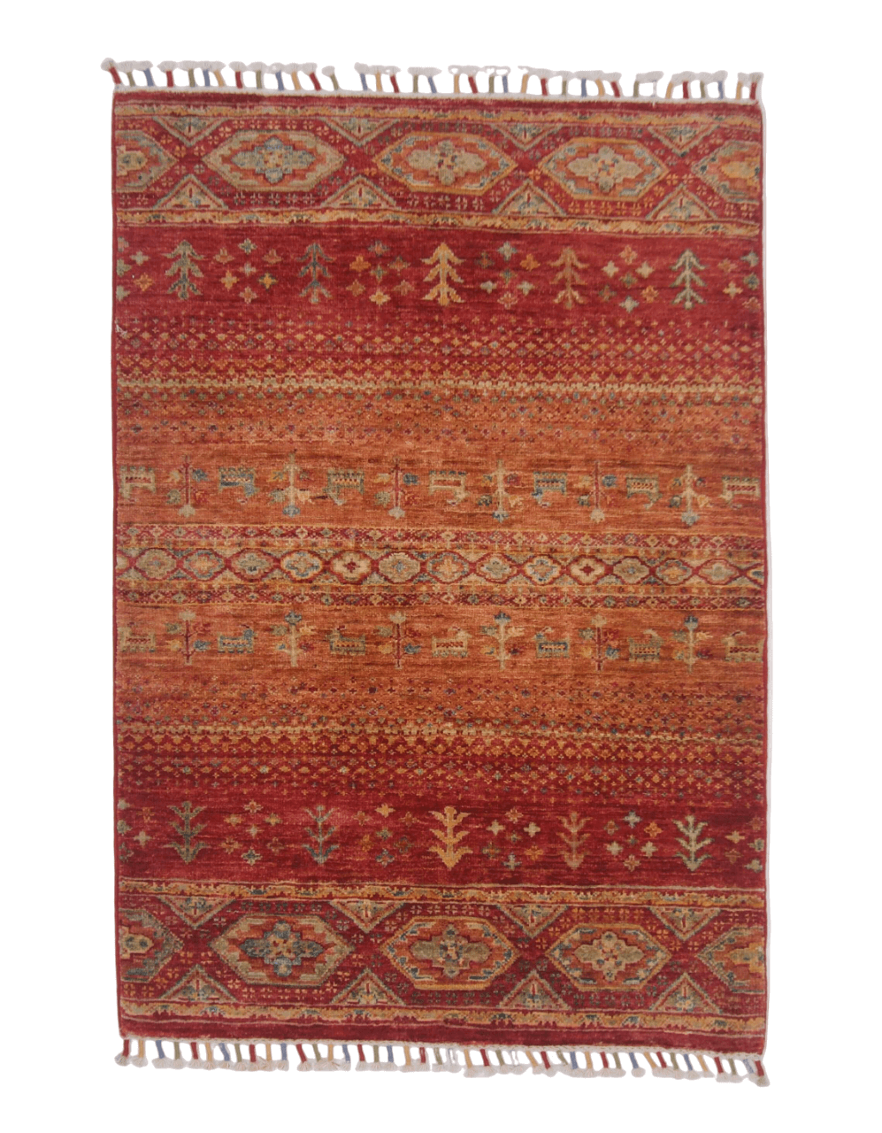 Afghan Khorjin-Gabben (2'08"x3'10") red/rust