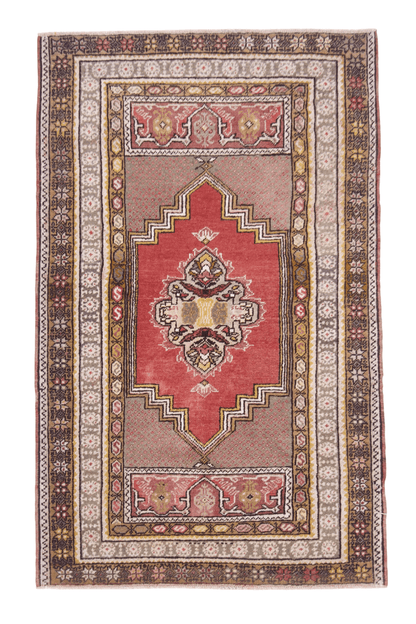 Vintage Turkish (3'04"x5'04") lt.red/gold