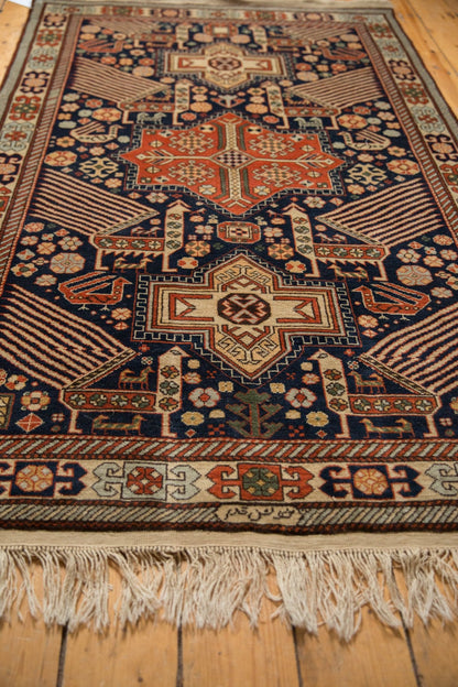 4x6.5 Vintage Romanian Akstafa Design Rug