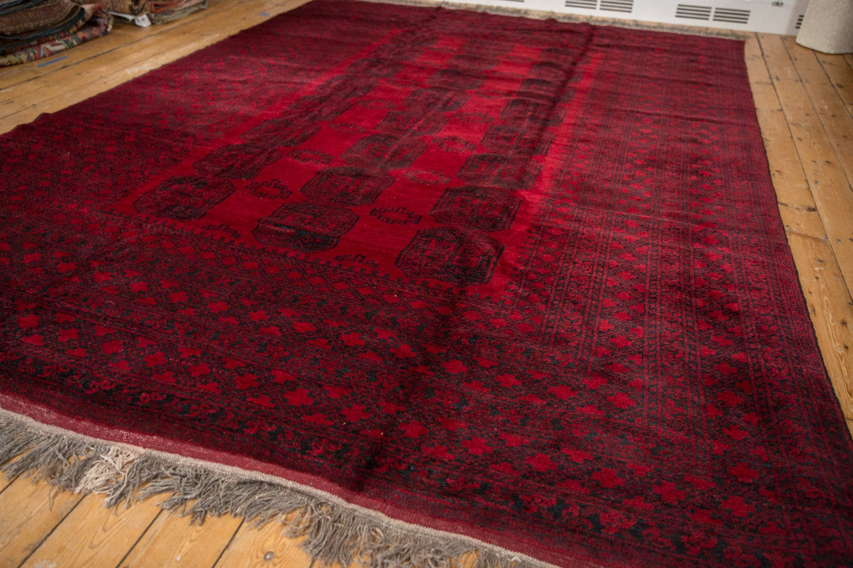 9x12.5 Vintage Afghani Ersari Design Carpet