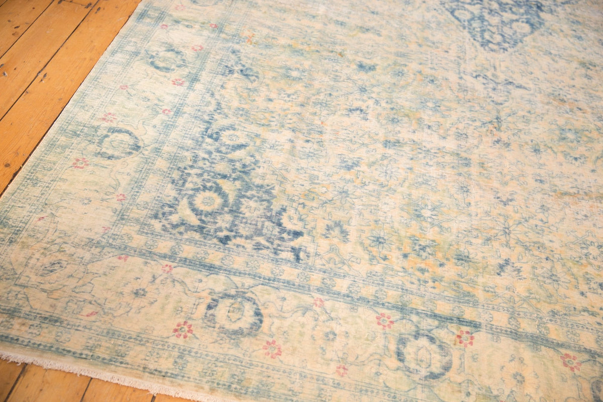 9x14.5 Vintage Distressed Bulgarian Herati Design Carpet