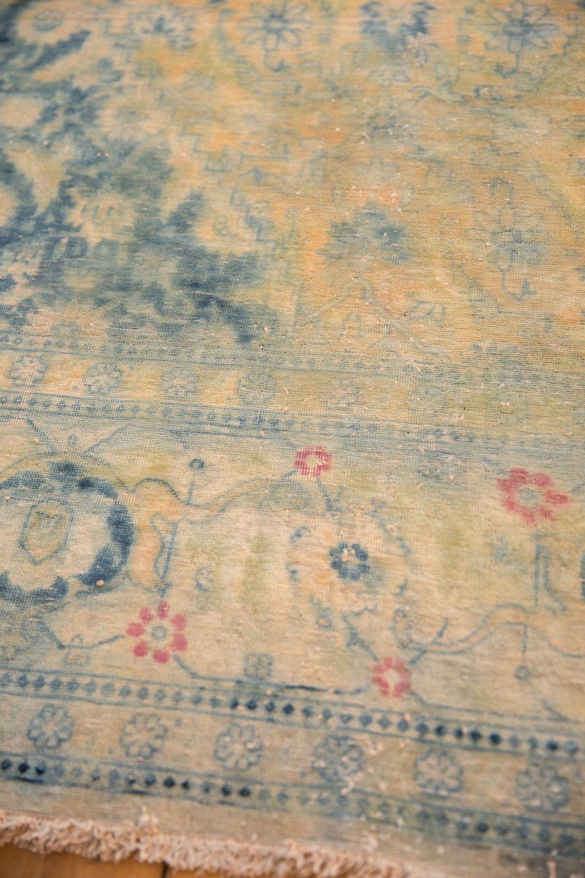9x14.5 Vintage Distressed Bulgarian Herati Design Carpet
