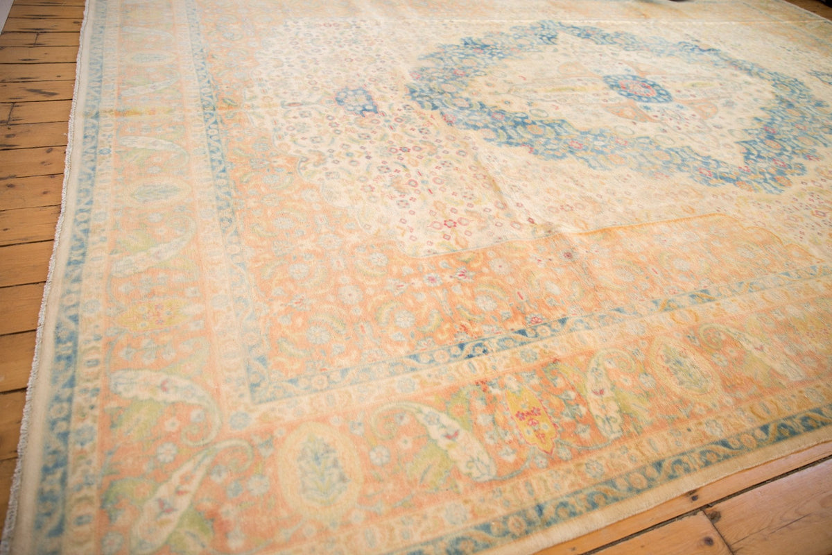 10x14 Vintage Distressed Bulgarian Herati Design Carpet