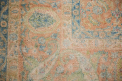 10x14 Vintage Distressed Bulgarian Herati Design Carpet