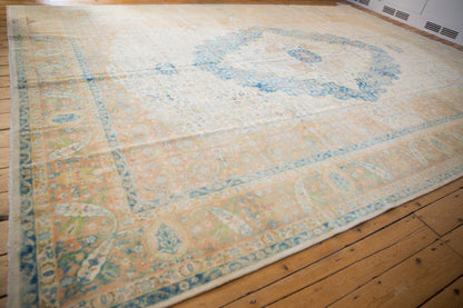 10x14 Vintage Distressed Bulgarian Herati Design Carpet