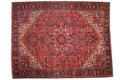 11x14.5 Vintage Heriz Carpet