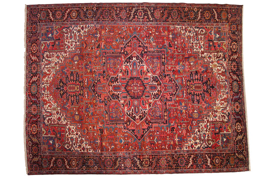11x14.5 Vintage Heriz Carpet