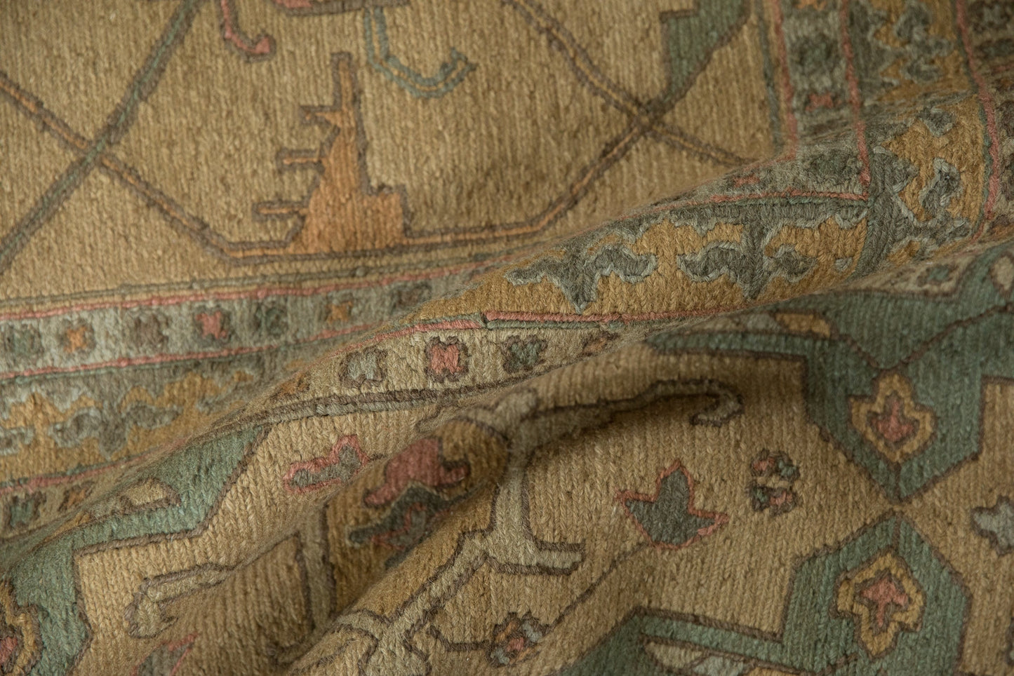 10x13.5 New Tea Washed Indian Soumac Design Carpet