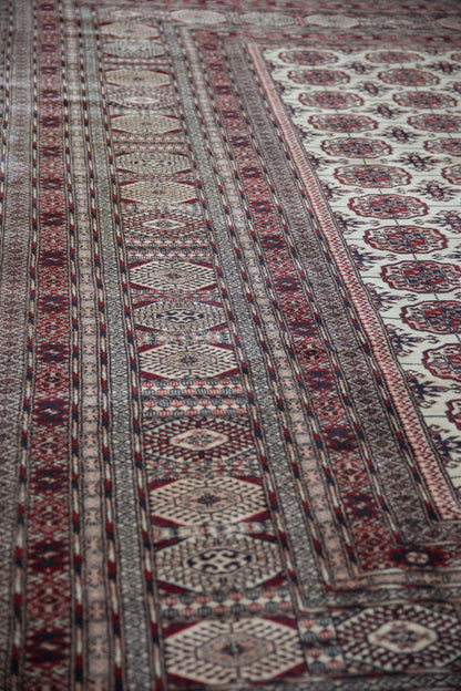 12.5x12.5 Vintage Fine Pakistani Bokhara Design Square Carpet