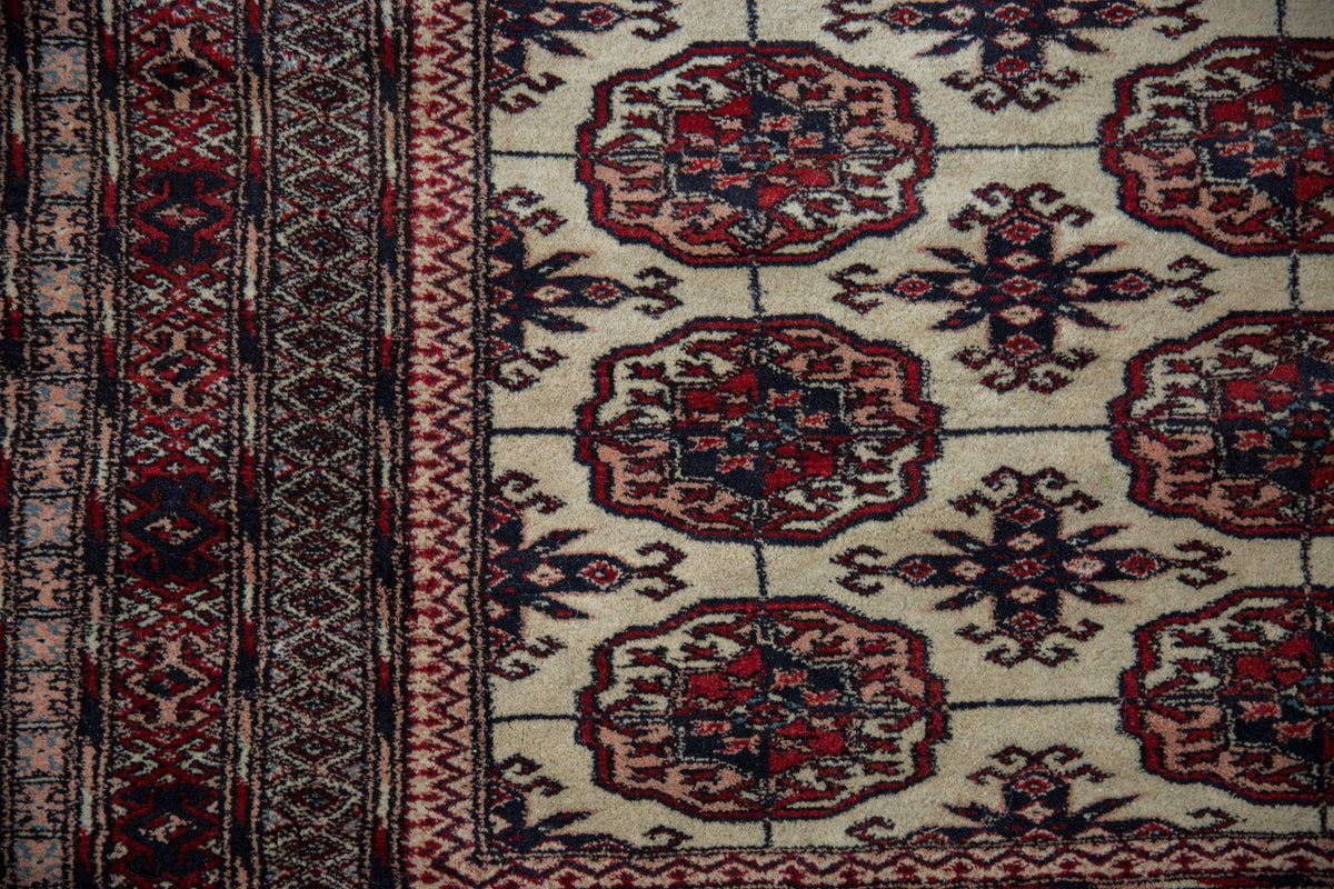 12.5x12.5 Vintage Fine Pakistani Bokhara Design Square Carpet