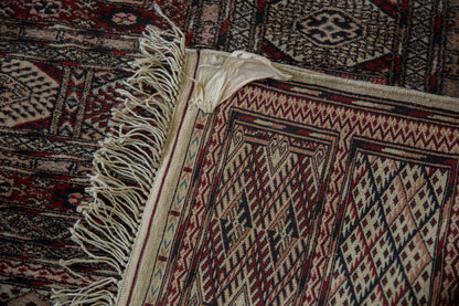 12.5x12.5 Vintage Fine Pakistani Bokhara Design Square Carpet