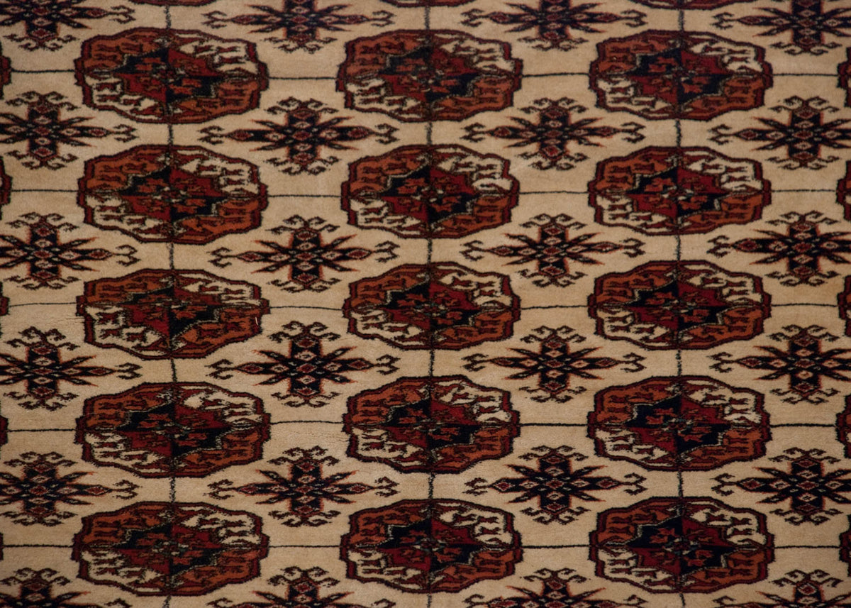 14.5x16.5 Vintage Fine Pakistani Bokhara Design Carpet