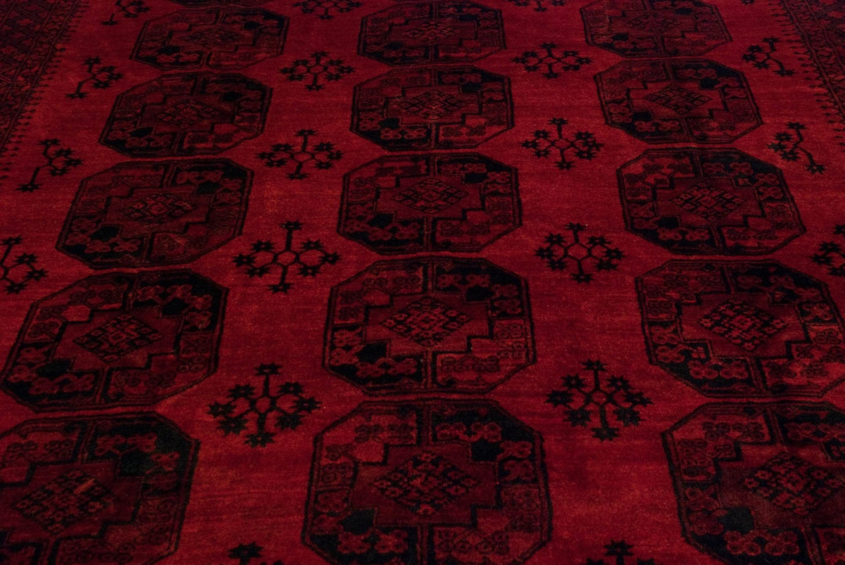 11.5x14 Vintage Afghani Ersari Design Carpet