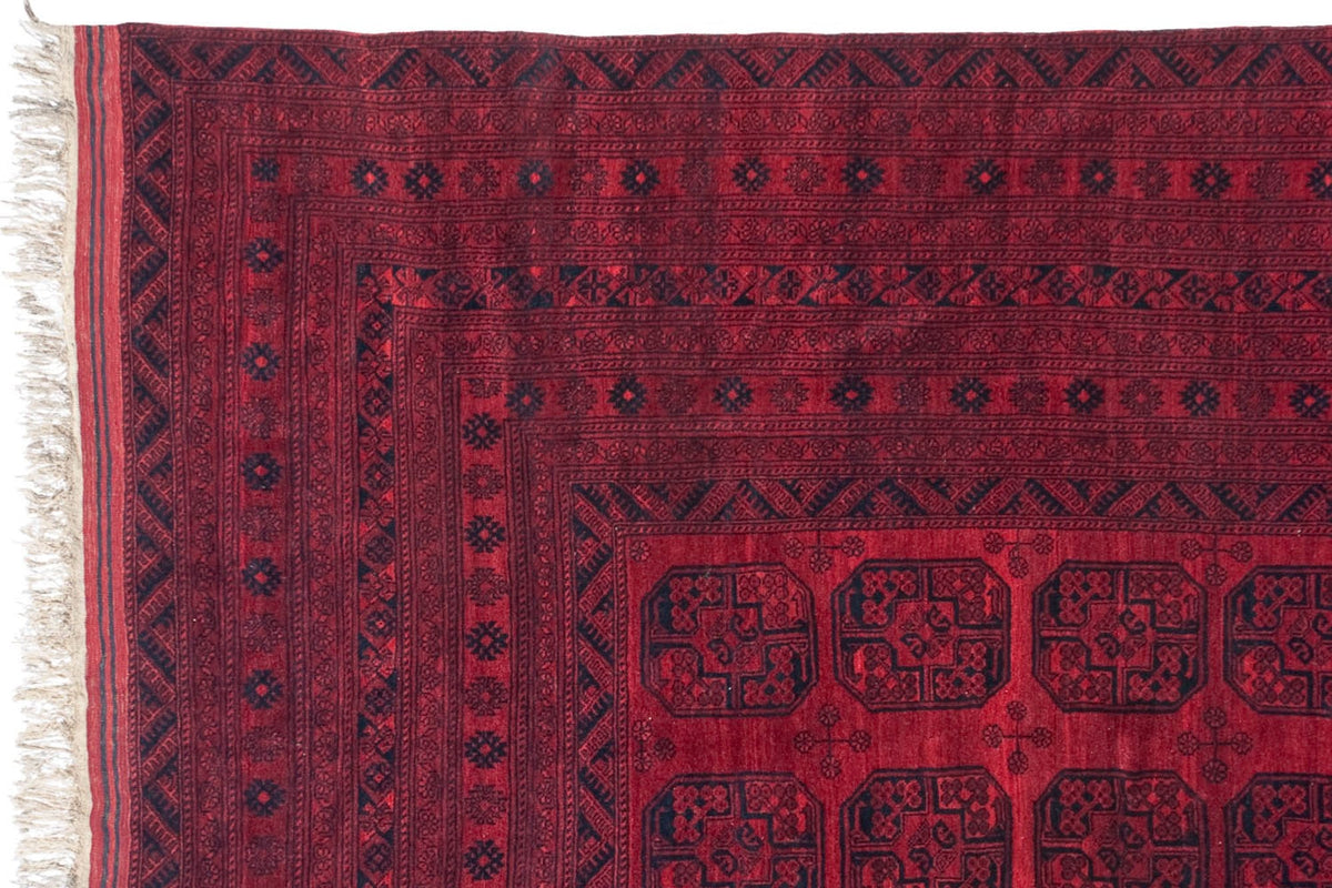 15x15 Vintage Afghani Ersari Design Square Carpet