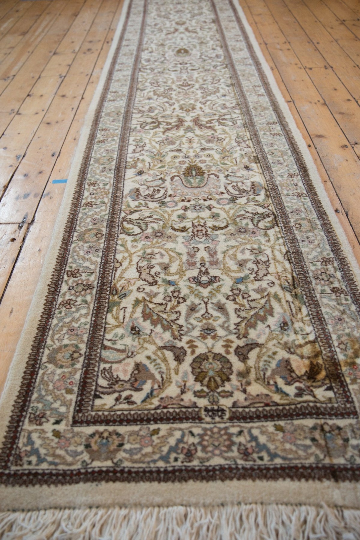 3x14 Vintage Tabriz Rug Runner