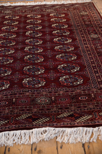 6x6.5 Vintage Fine Pakistani Bokhara Design Square Carpet