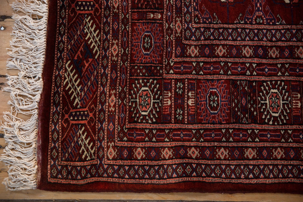 6x6.5 Vintage Fine Pakistani Bokhara Design Square Carpet