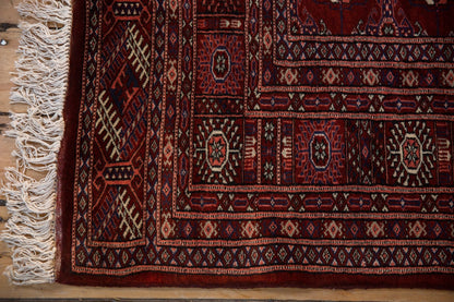 6x6.5 Vintage Fine Pakistani Bokhara Design Square Carpet