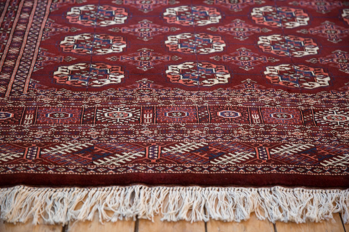 6x6.5 Vintage Fine Pakistani Bokhara Design Square Carpet