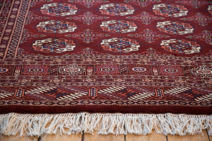 6x6.5 Vintage Fine Pakistani Bokhara Design Square Carpet