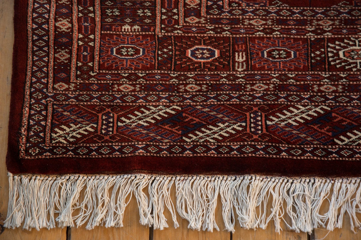 6x6.5 Vintage Fine Pakistani Bokhara Design Square Carpet
