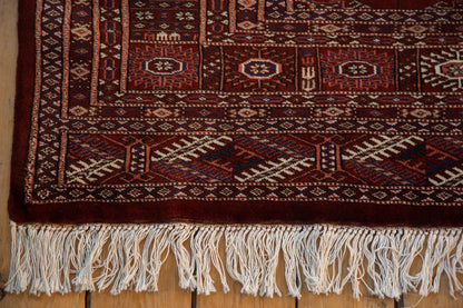 6x6.5 Vintage Fine Pakistani Bokhara Design Square Carpet
