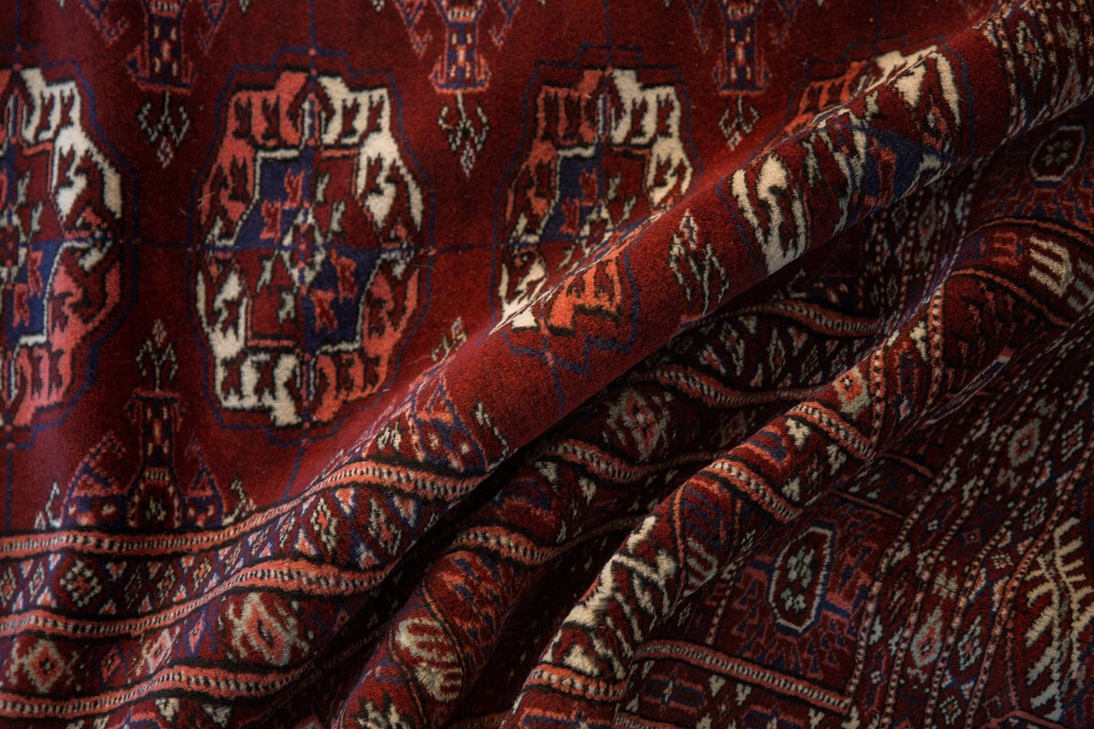 6x6.5 Vintage Fine Pakistani Bokhara Design Square Carpet