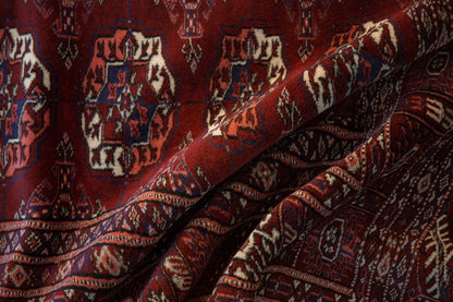 6x6.5 Vintage Fine Pakistani Bokhara Design Square Carpet