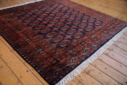 6.5x6.5 Vintage Fine Pakistani Bokhara Design Square Carpet