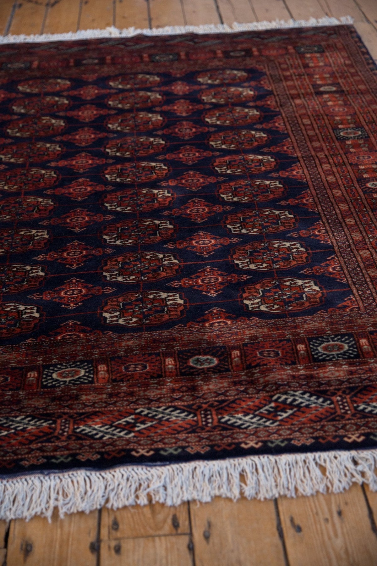 6.5x6.5 Vintage Fine Pakistani Bokhara Design Square Carpet