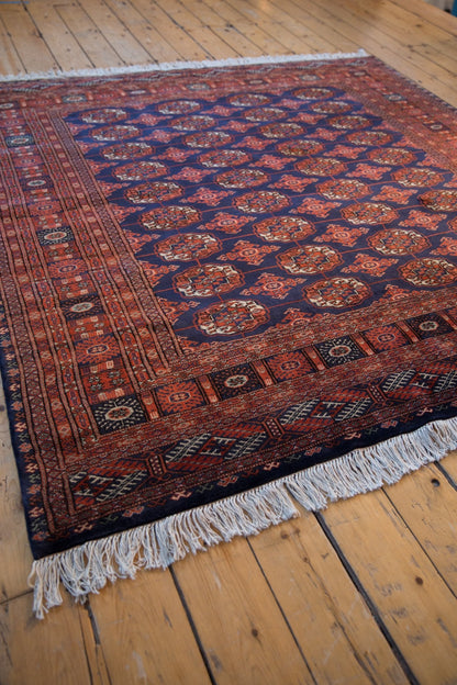 6.5x6.5 Vintage Fine Pakistani Bokhara Design Square Carpet