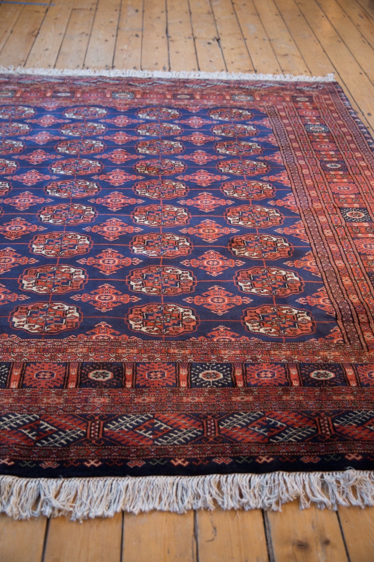 6.5x6.5 Vintage Fine Pakistani Bokhara Design Square Carpet