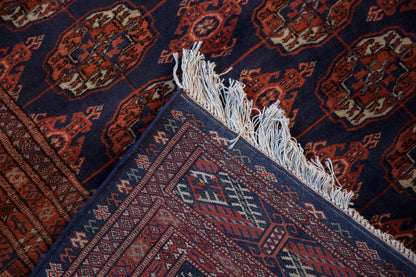 6.5x6.5 Vintage Fine Pakistani Bokhara Design Square Carpet