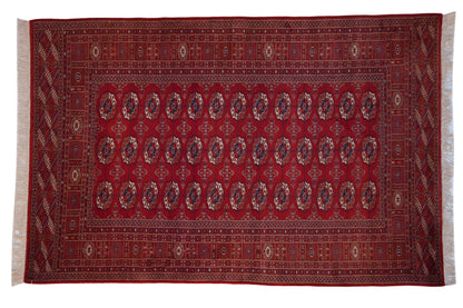 5x8 Vintage Fine Pakistani Bokhara Design Carpet