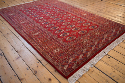 5x8 Vintage Fine Pakistani Bokhara Design Carpet