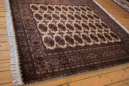 6.5x7 Vintage Fine Pakistani Bokhara Design Square Carpet