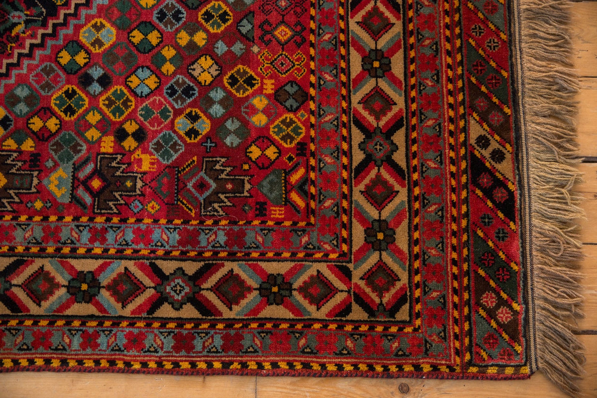 5x8 Vintage Indian Afshar Design Carpet