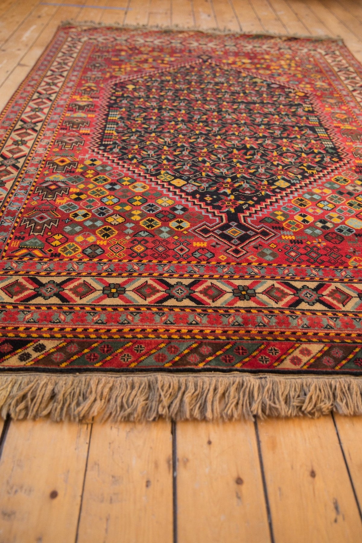 5x8 Vintage Indian Afshar Design Carpet