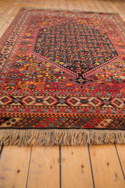 5x8 Vintage Indian Afshar Design Carpet