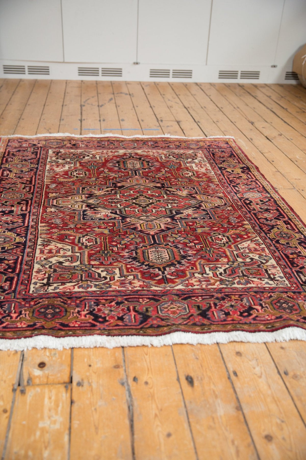 5x6 Vintage Heriz Square Rug