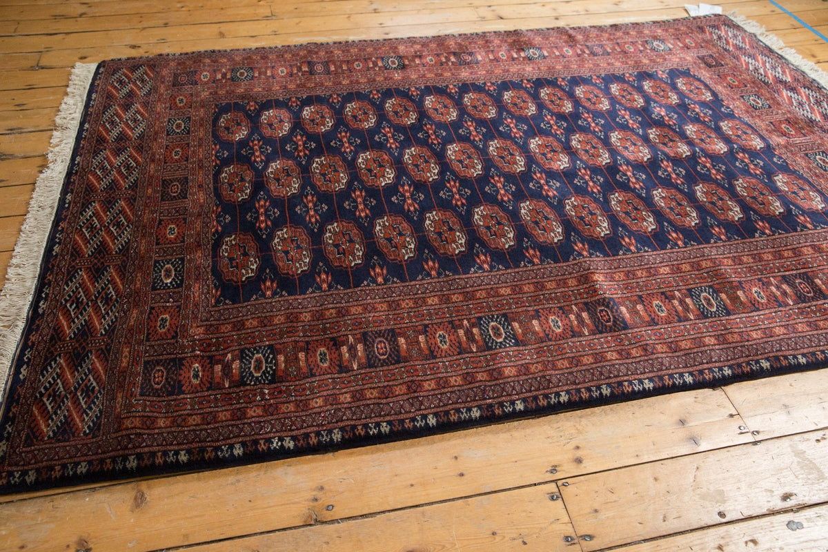 5.5x8 Vintage Fine Pakistani Bokhara Design Carpet