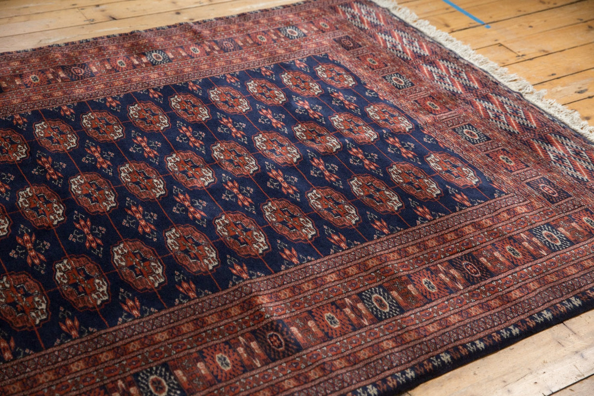 5.5x8 Vintage Fine Pakistani Bokhara Design Carpet