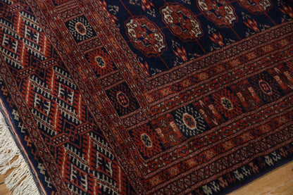5.5x8 Vintage Fine Pakistani Bokhara Design Carpet