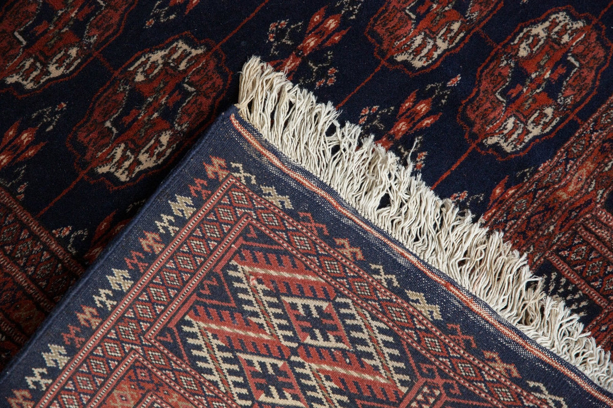 5.5x8 Vintage Fine Pakistani Bokhara Design Carpet