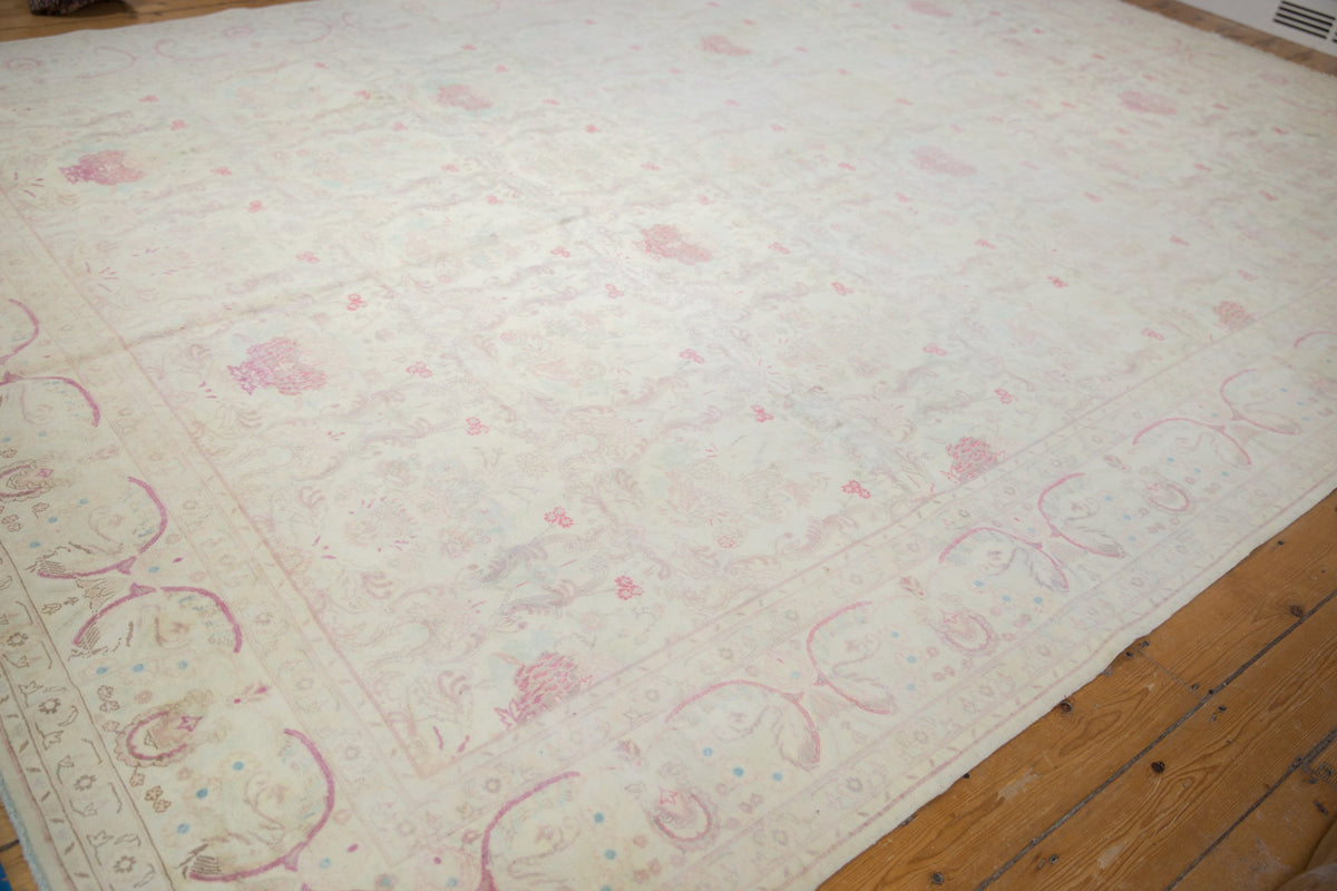 10x14 Vintage Distressed Bulgarian Kerman Design Carpet